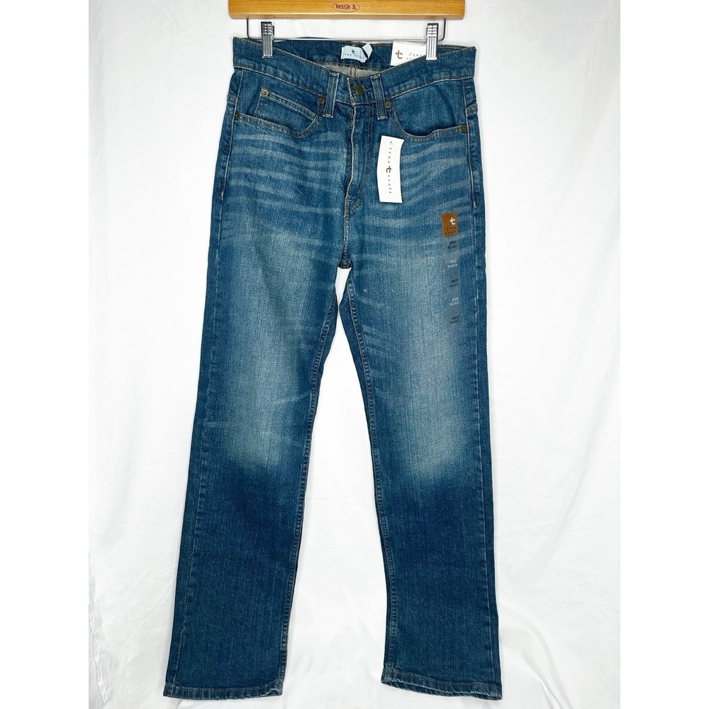 True Craft Jeans Men's 30x32 Straight Leg Relaxed‎ Fit Medium Wash Stretch